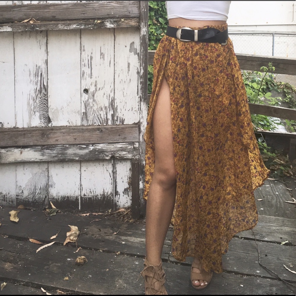 Vintage Floral Maxi Skirt