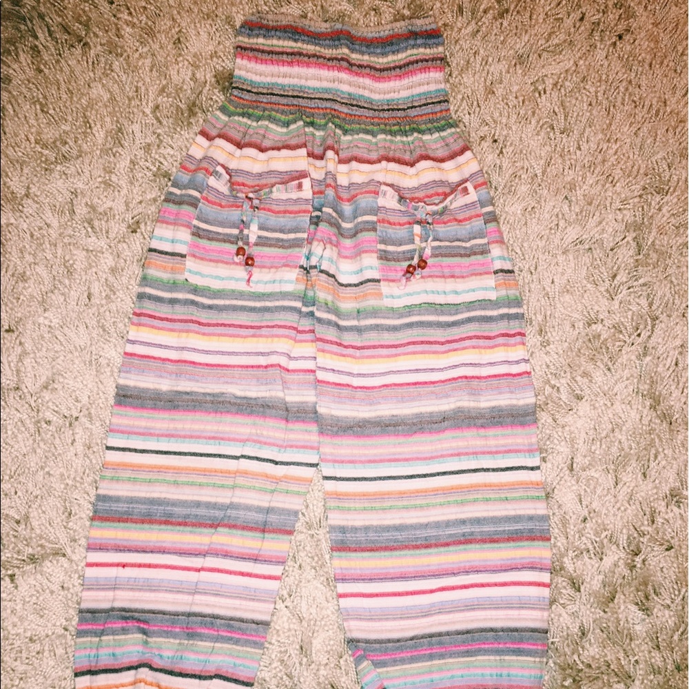 Striped boho pants 😋