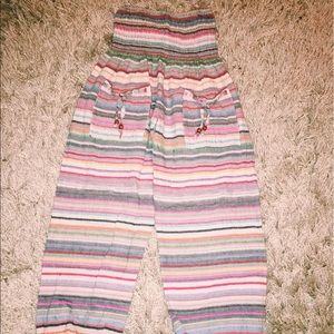 Striped boho pants 😋