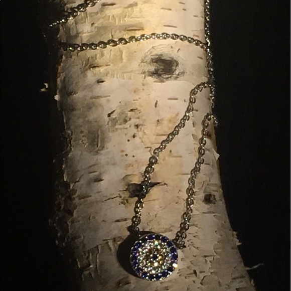 925 sterling silver evil eye necklace - Picture 2 of 3