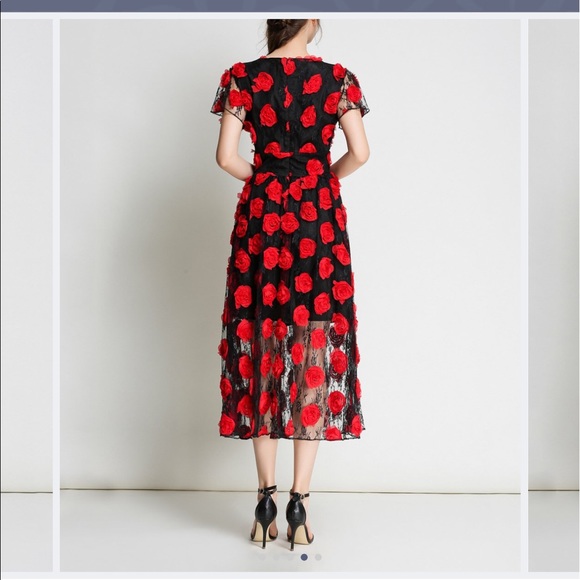 πHP 3/30πGorgeous 3D Rose dress - Picture 3 of 4