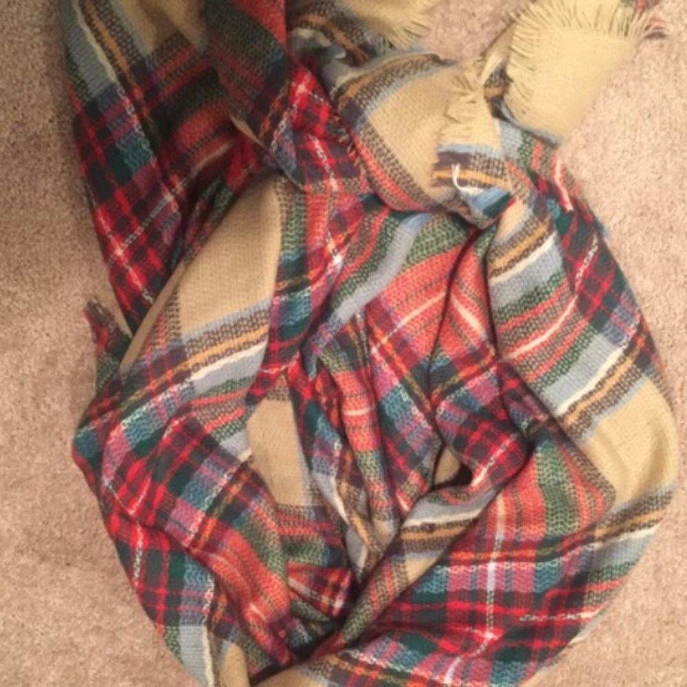 Zara Plaid Blanket Scarf