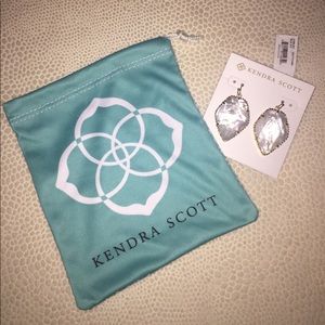 NWT Kendra Scott Corley Drop Earrings White Pearl