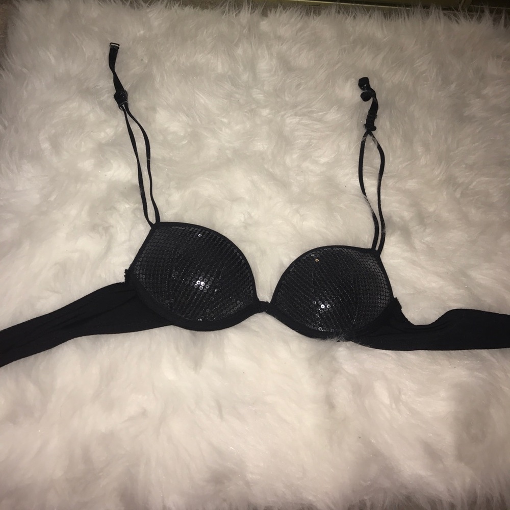 Sequined push up bra