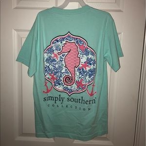 Aqua blue simply southern shirt