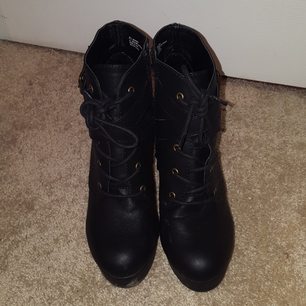 Material girl platform booties