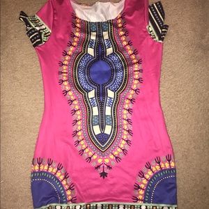 Fitted dashiki style dress
