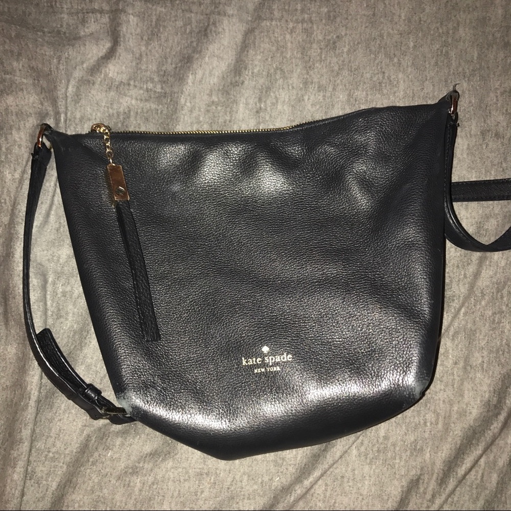 kate spade ♠️ black cross body leather purse bag