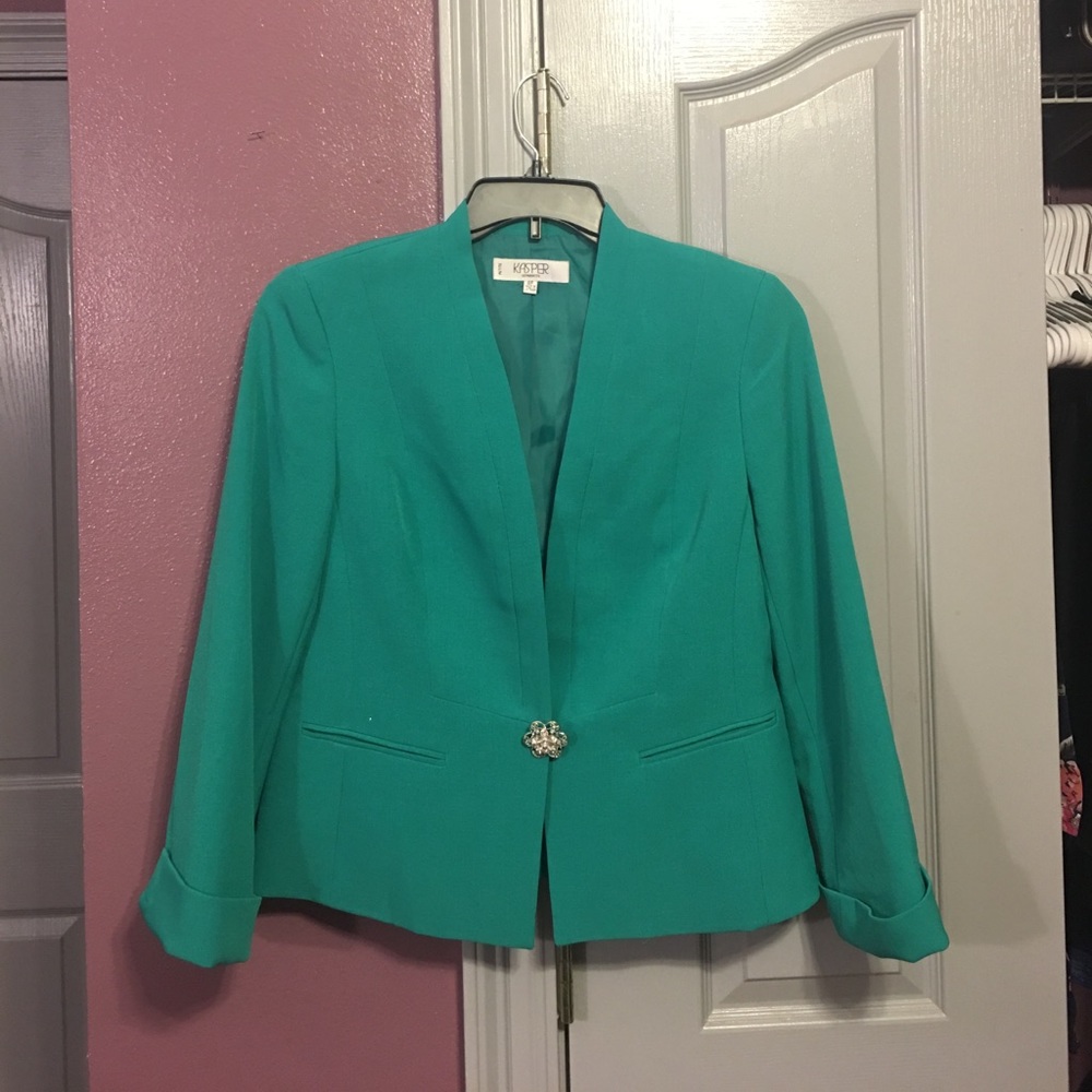 Green suit jacket blazer