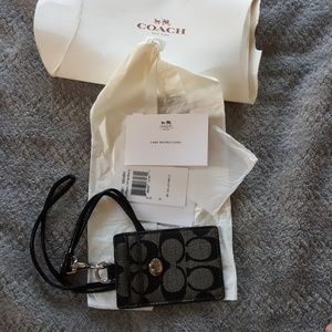 Coach card holder/lanyard