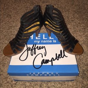 Jeffrey Campbell Marly black leather shoes