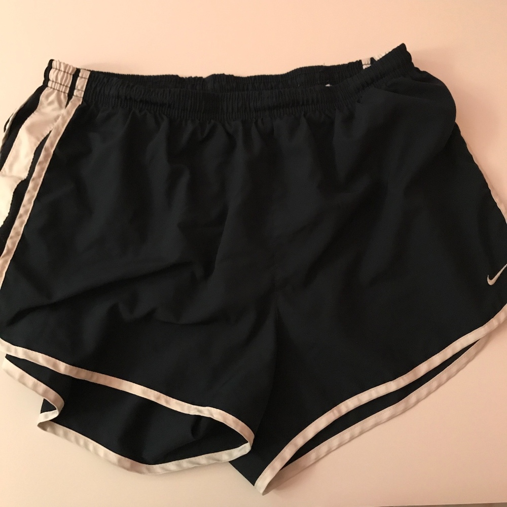 Nike dri fit running shorts - navy and white