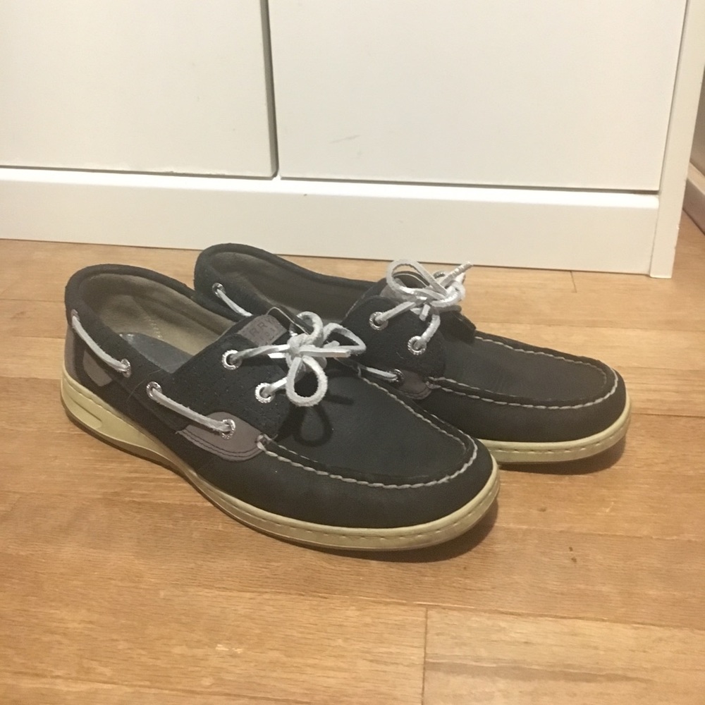 Black Sperry Boat Shoes