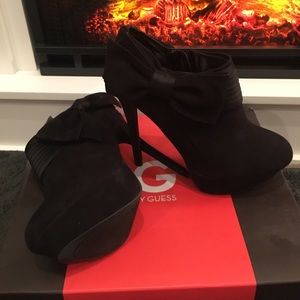 G by Guess Black Suede Booties