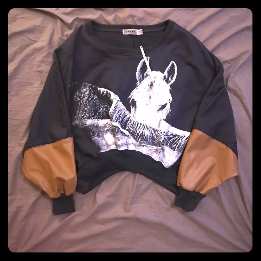 Rehab cropped dolman sweater