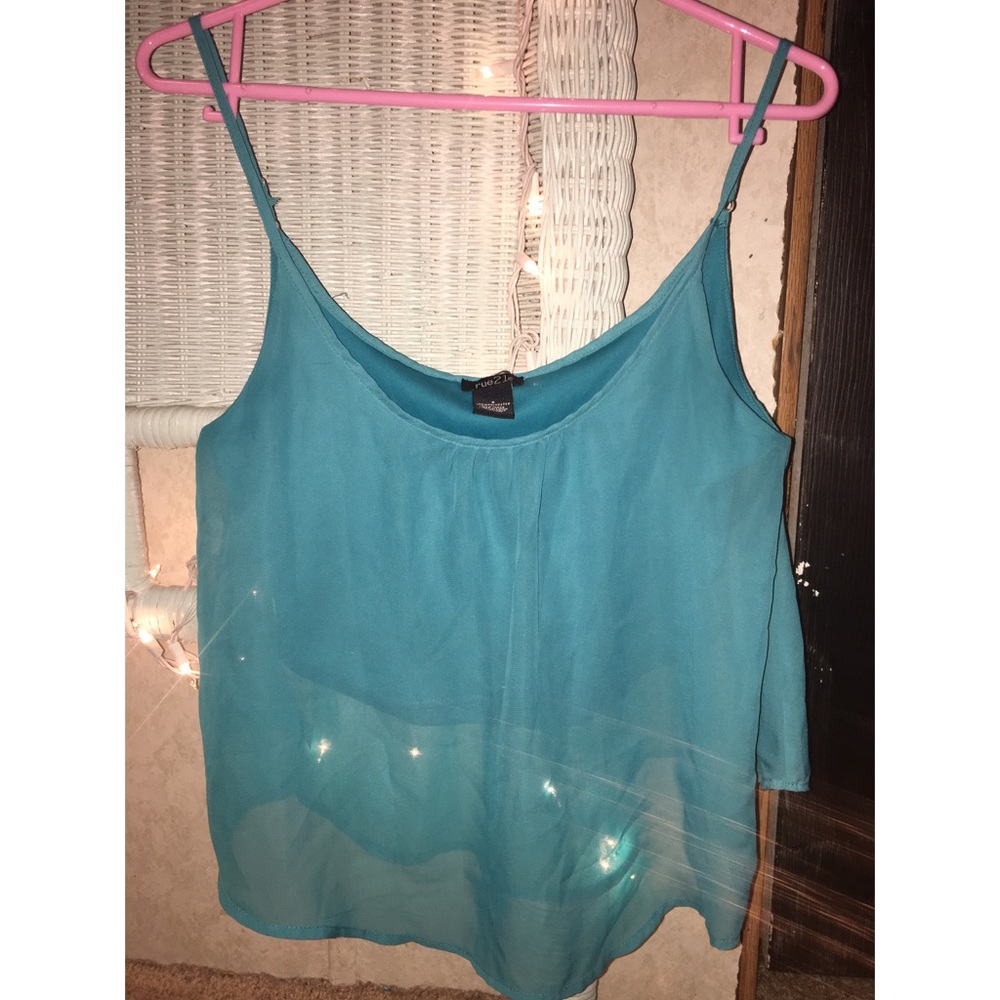 Rue 21 Turquoise Crop Top