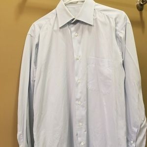 Men: Ermenegildo Zegna Light Blue Dress Shirt
