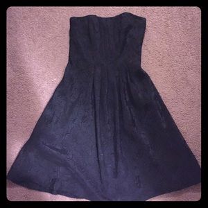 White House Black Market strapless black dress
