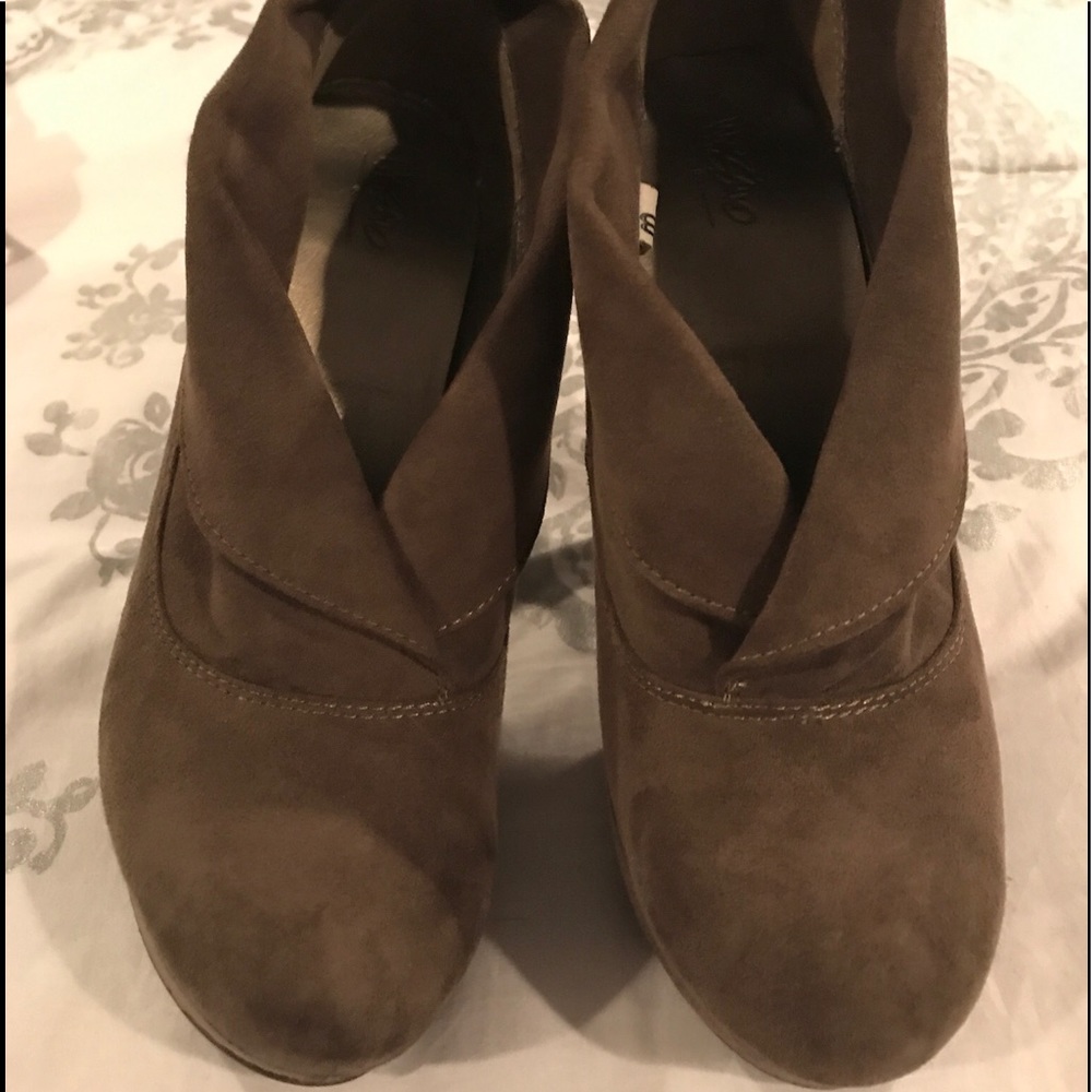 Suede Heel Booties