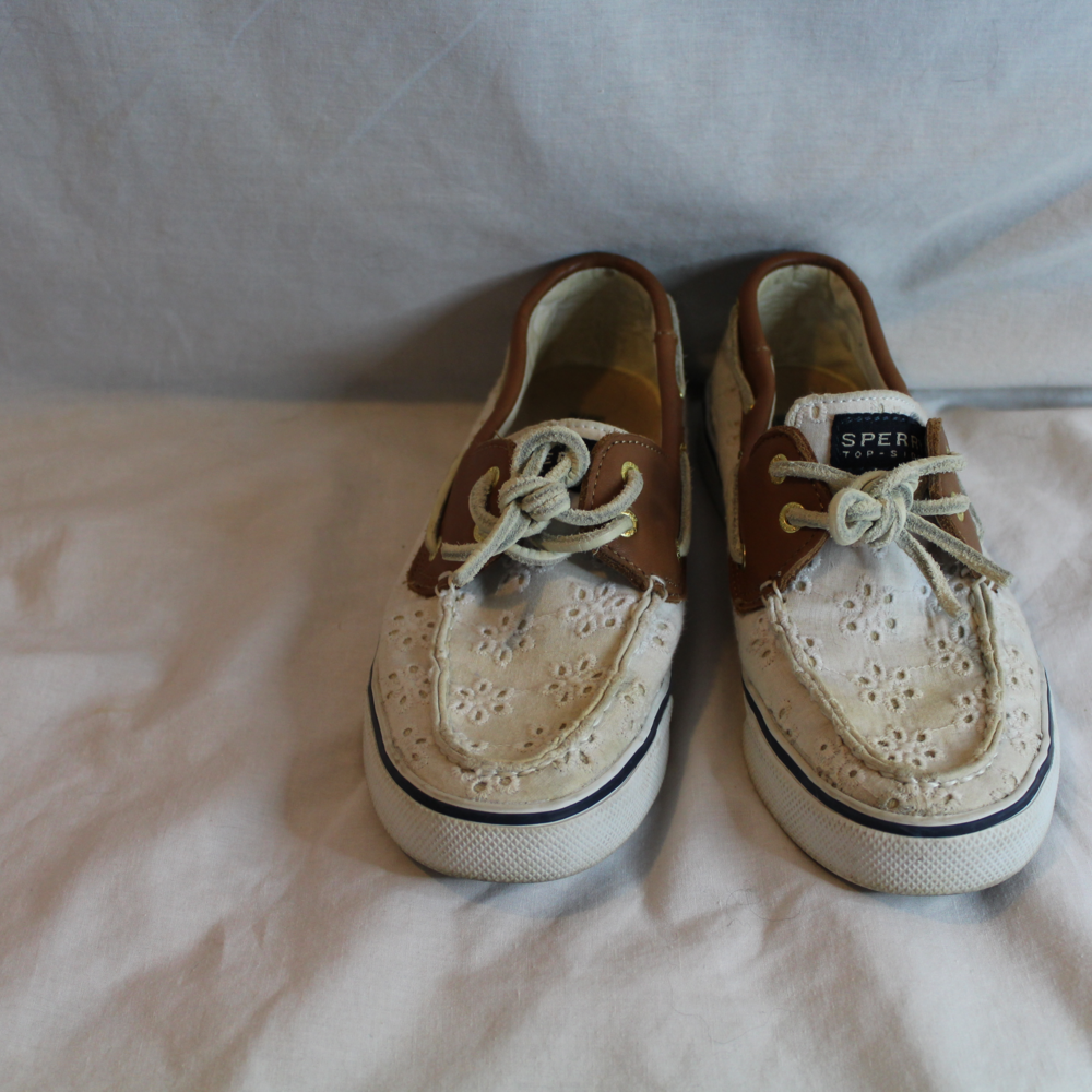 White Sperry Boat Shoes
