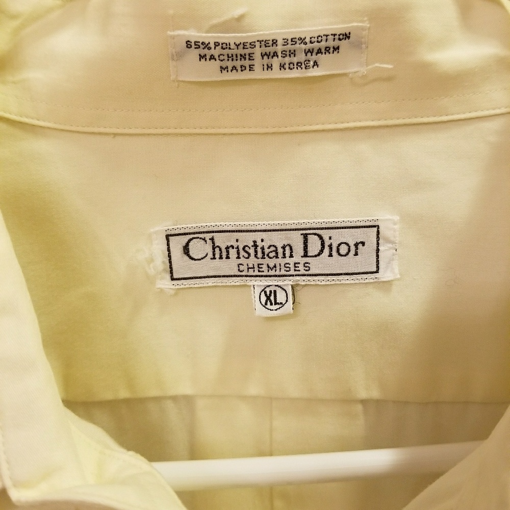Men: Christian Dior Off-White Dress Shirt