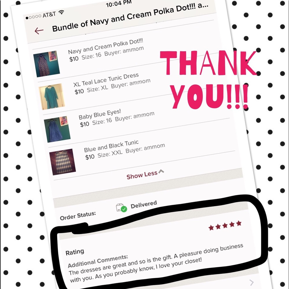 Thank YOU! 5-Star Rating!!! ⭐️⭐️⭐️⭐️⭐️