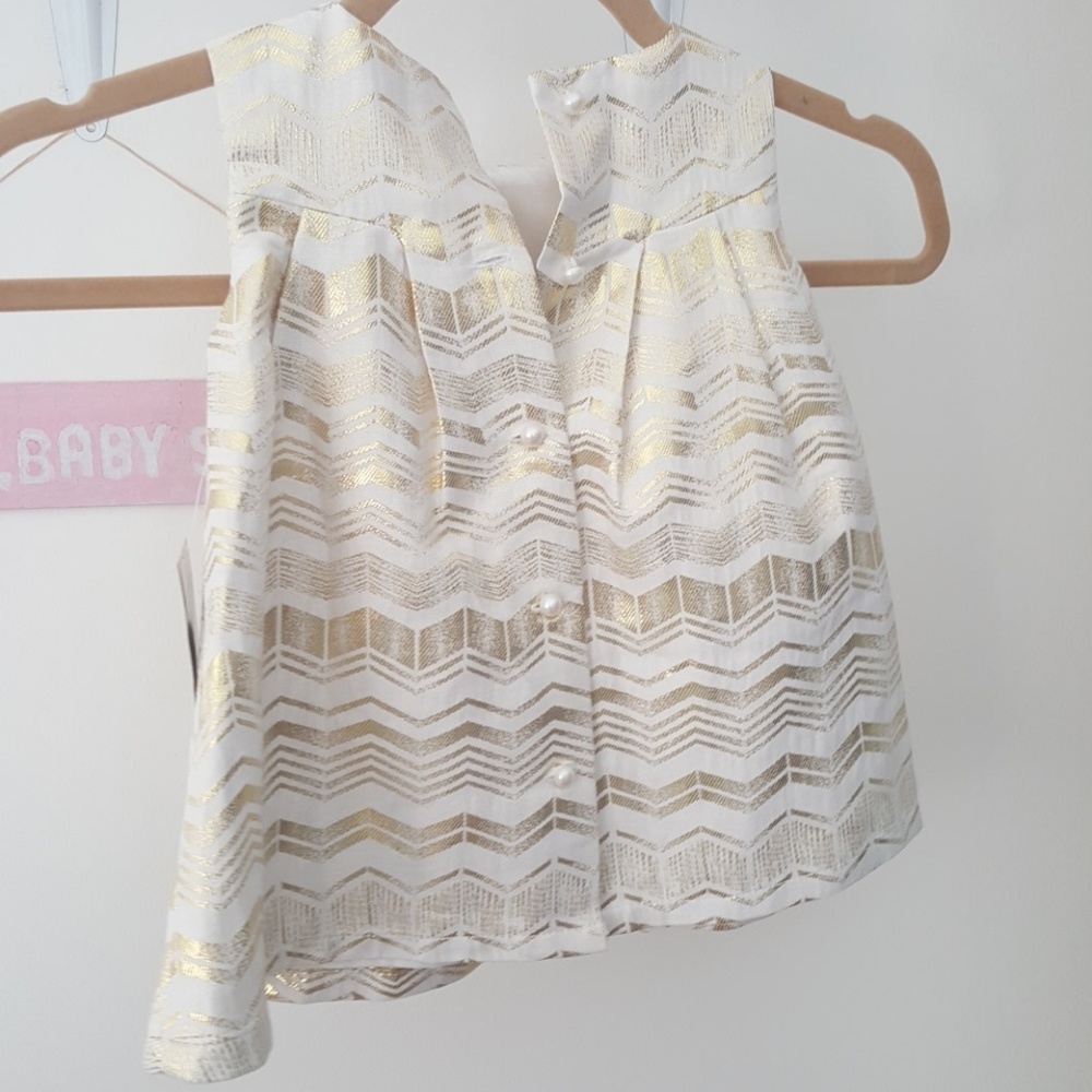 Girls gold and white Capri set - Picture 2 of 5