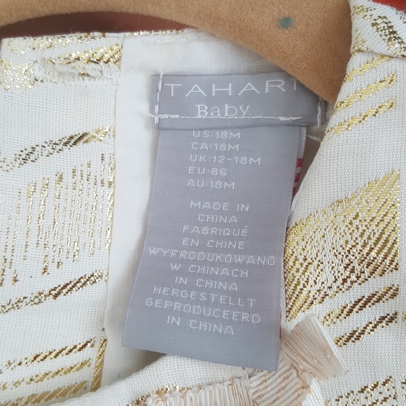 Girls gold and white Capri set - Picture 3 of 5