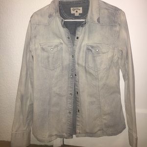 White Wash Faded Converse Jean Jacket