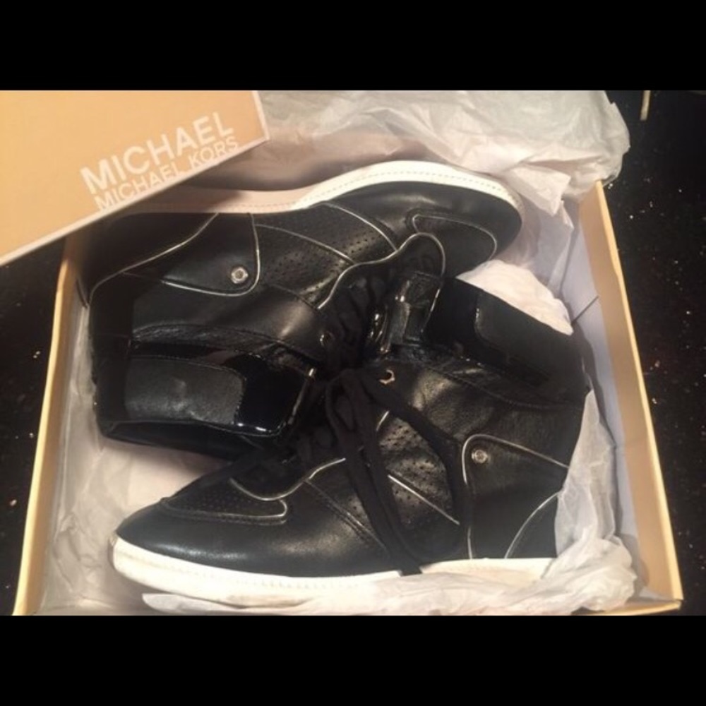 MK Michael Kors Nikko leather high top sneakers
