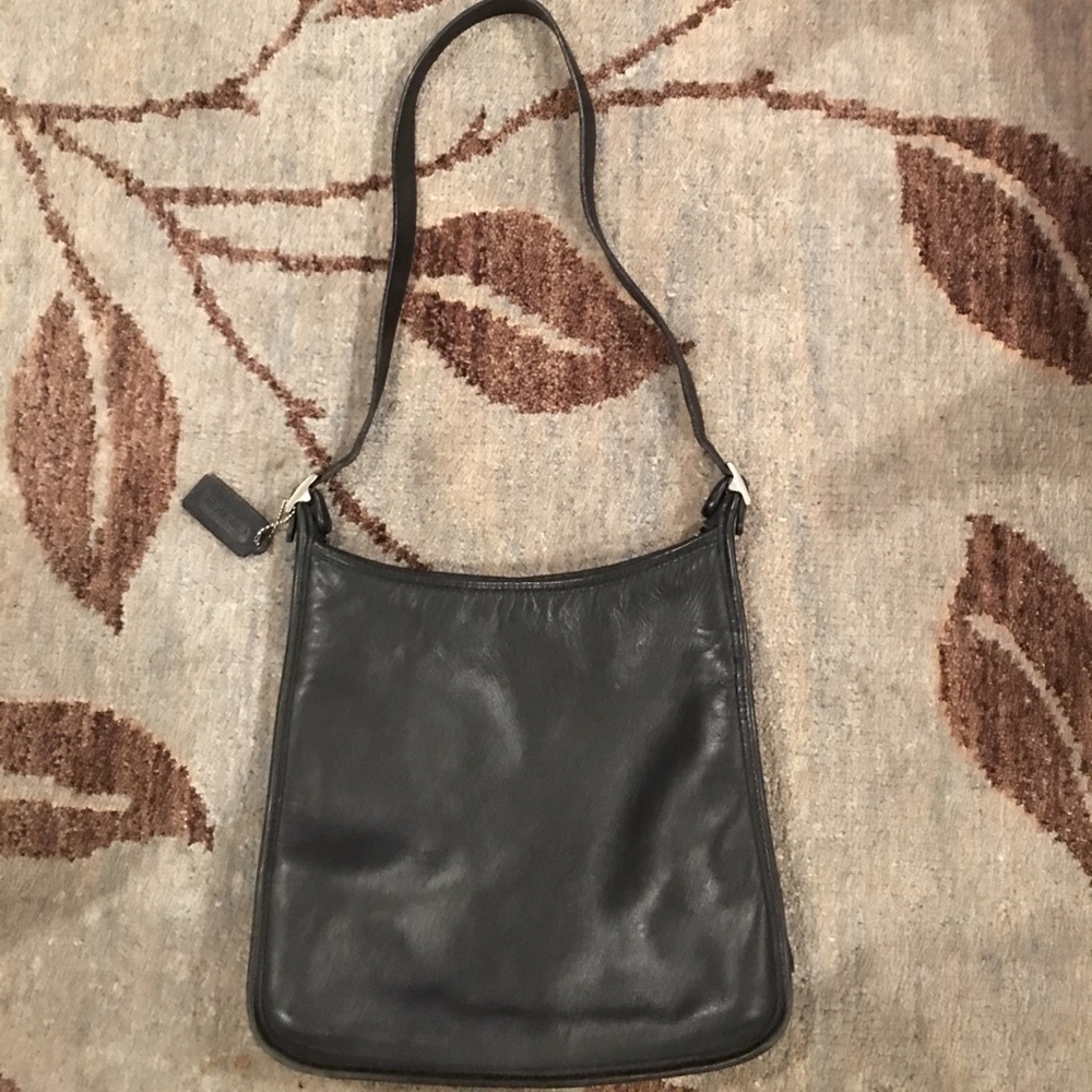 Coach Black Leather Shoulder Bag