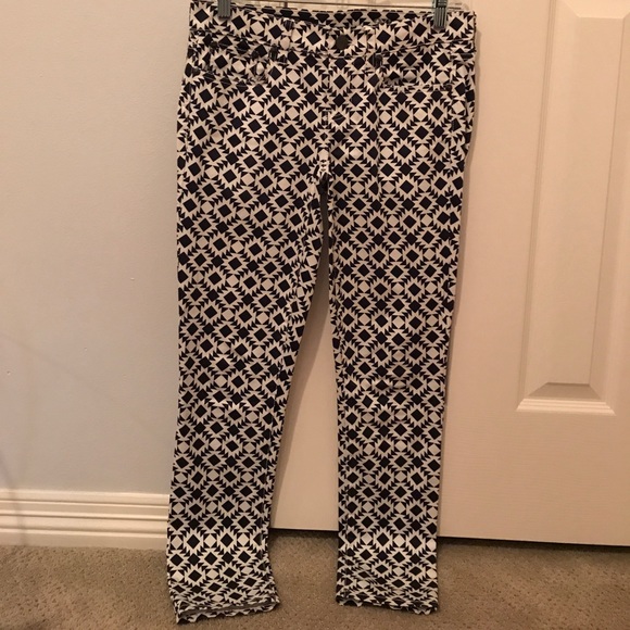 J.Crew Toothpick Geometric Print Ankle Skinny Jean - Picture 2 of 5