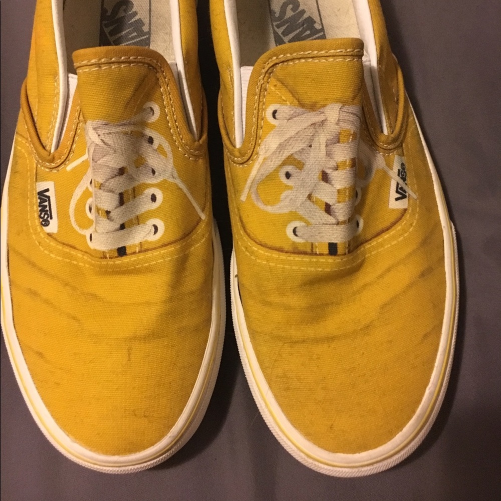 VANS yellow faux laces