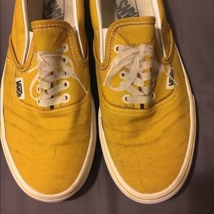 VANS yellow faux laces