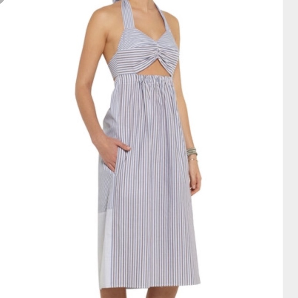See by Chloe striped cutout dress