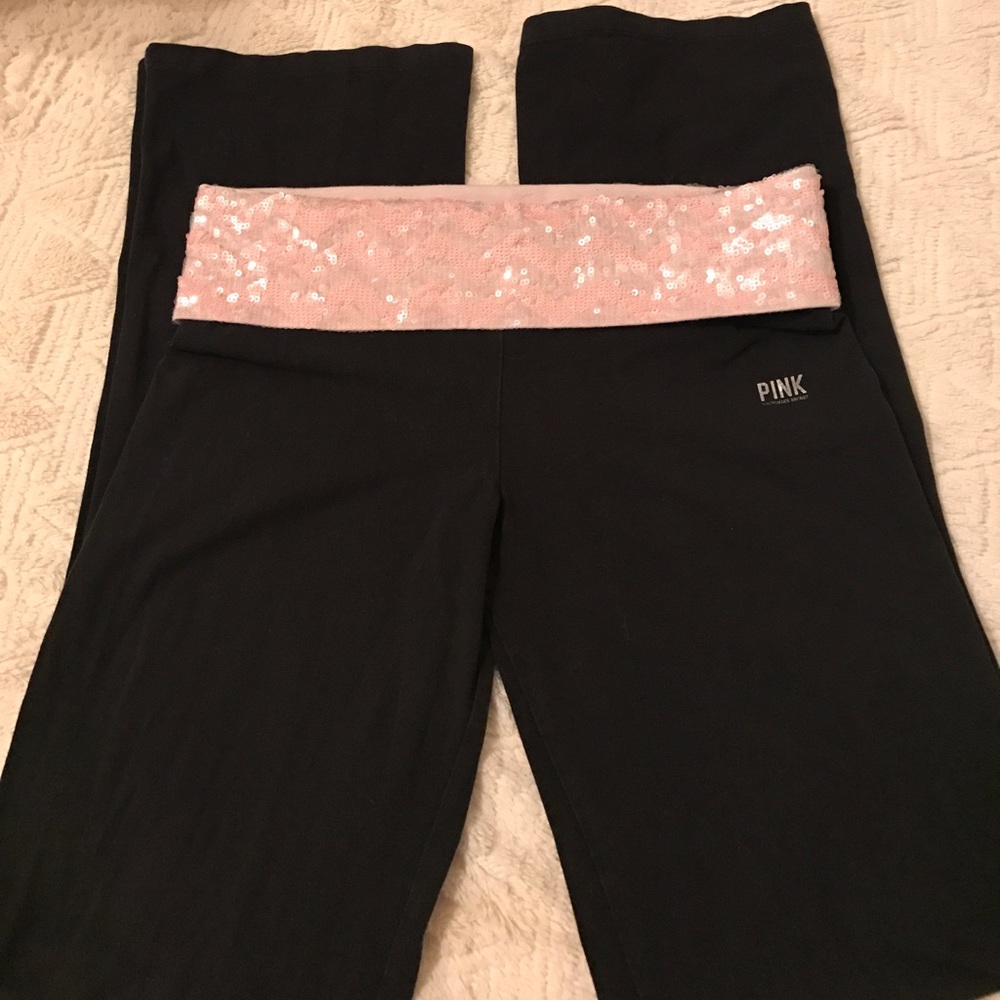Chevron sequin Pink Yoga Pants