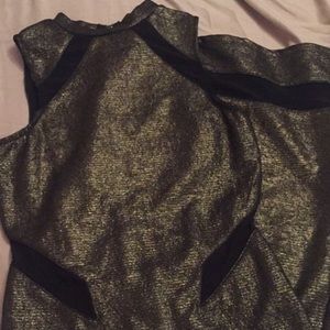 Material Girl Gold & Sheer Dress