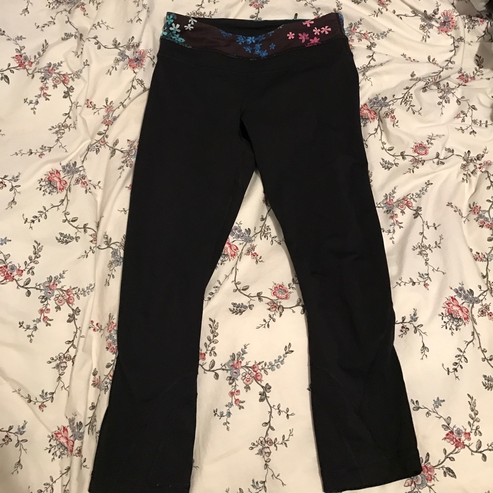 Classic black Lululemon crops