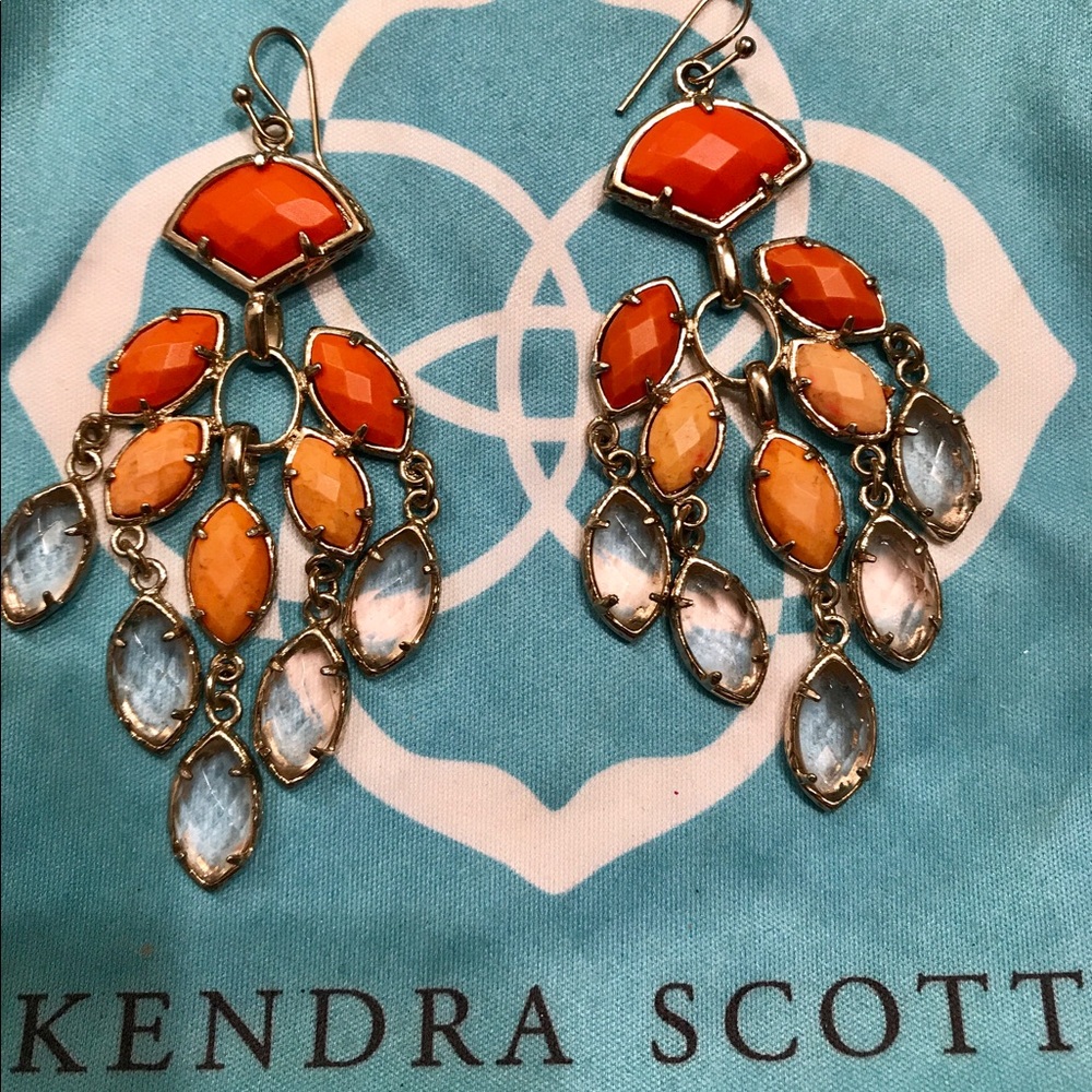 Kendra Scott Orange Earrings
