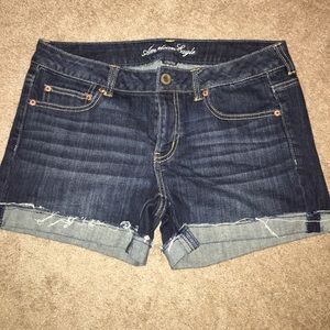 American Eagle dark wash shorts