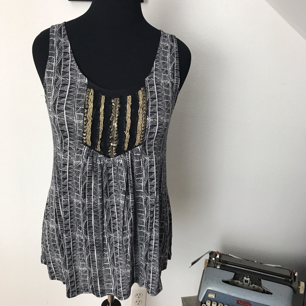 NWT Ecote Embellished Tank
