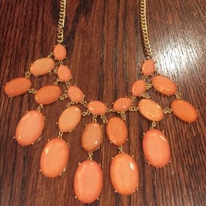Forever 21 gold chained Orange statement necklace