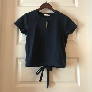 Madewell Verse Tie-Back Top in Navy