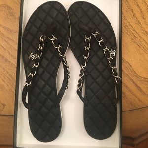 Chanel flip flops