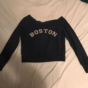 Off the shoulder sweatshirt