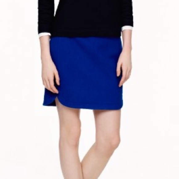 J. Crew Dresses & Skirts - J. Crew 6 Shirttail mini skirt in blue wool