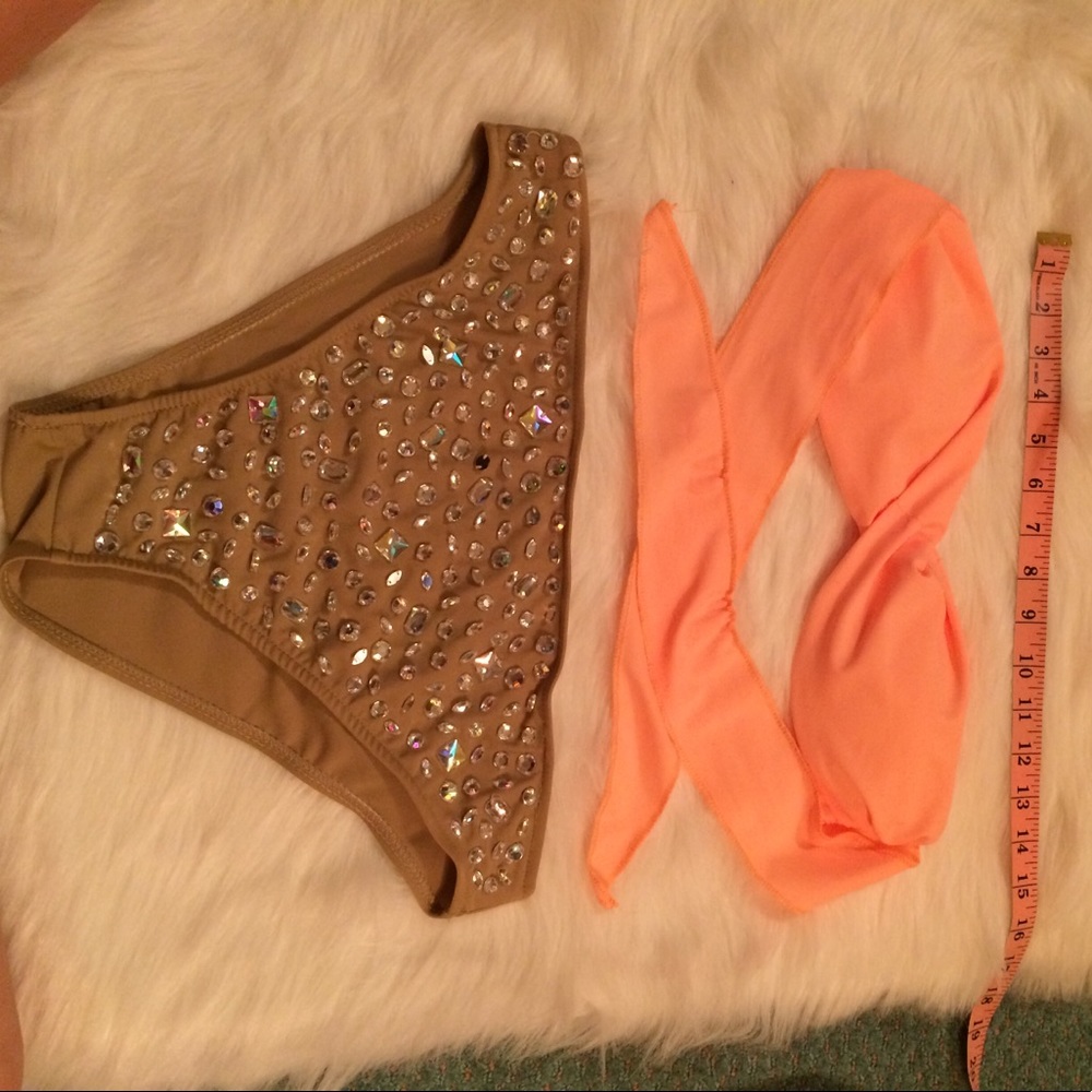 Rhinestone Bikini Bottom Set