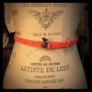 Funky Coral Belt with Pineapple Clasp
