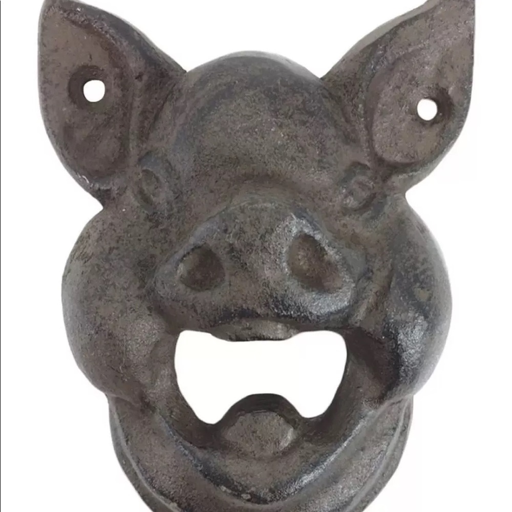 Hungry pig bottle cast iron wall bottle opener