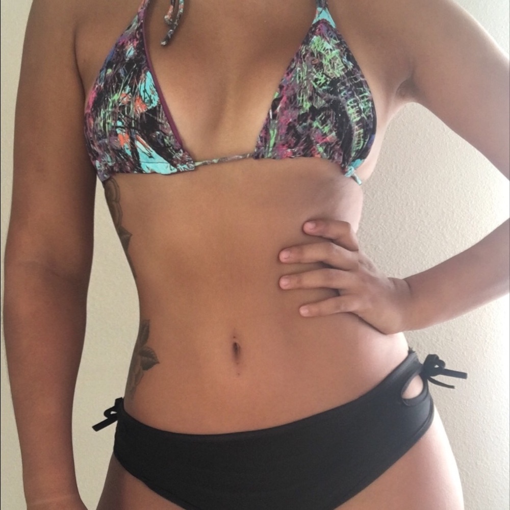 San Loranzo Bikini Top Black Bikini Bottoms